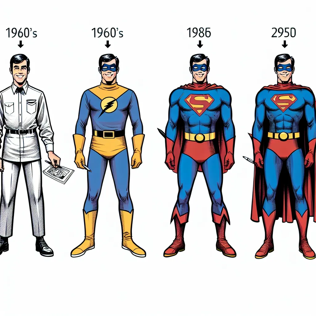 Ewolucja superbohaterskich kostiumów przez lata