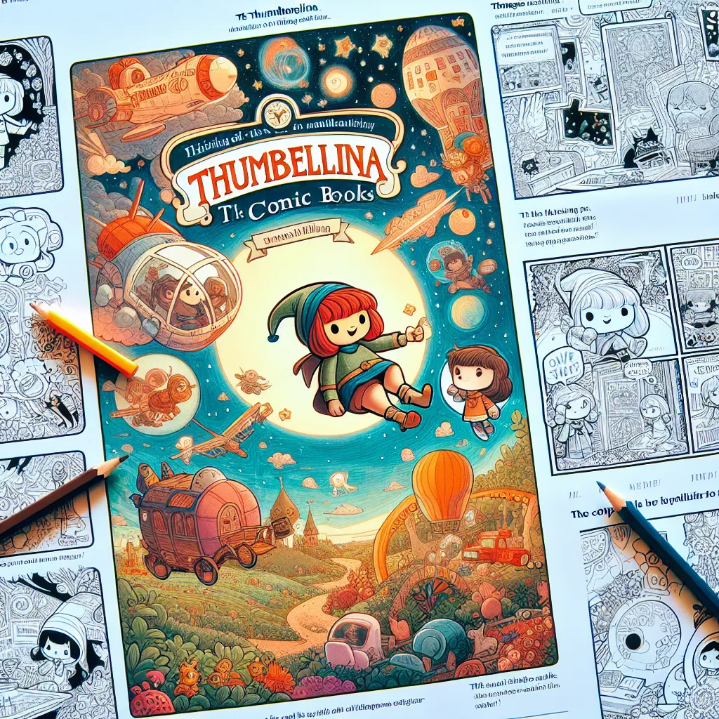 Calineczka w świecie komiksów: rysunki, puzzle i kolorowanki